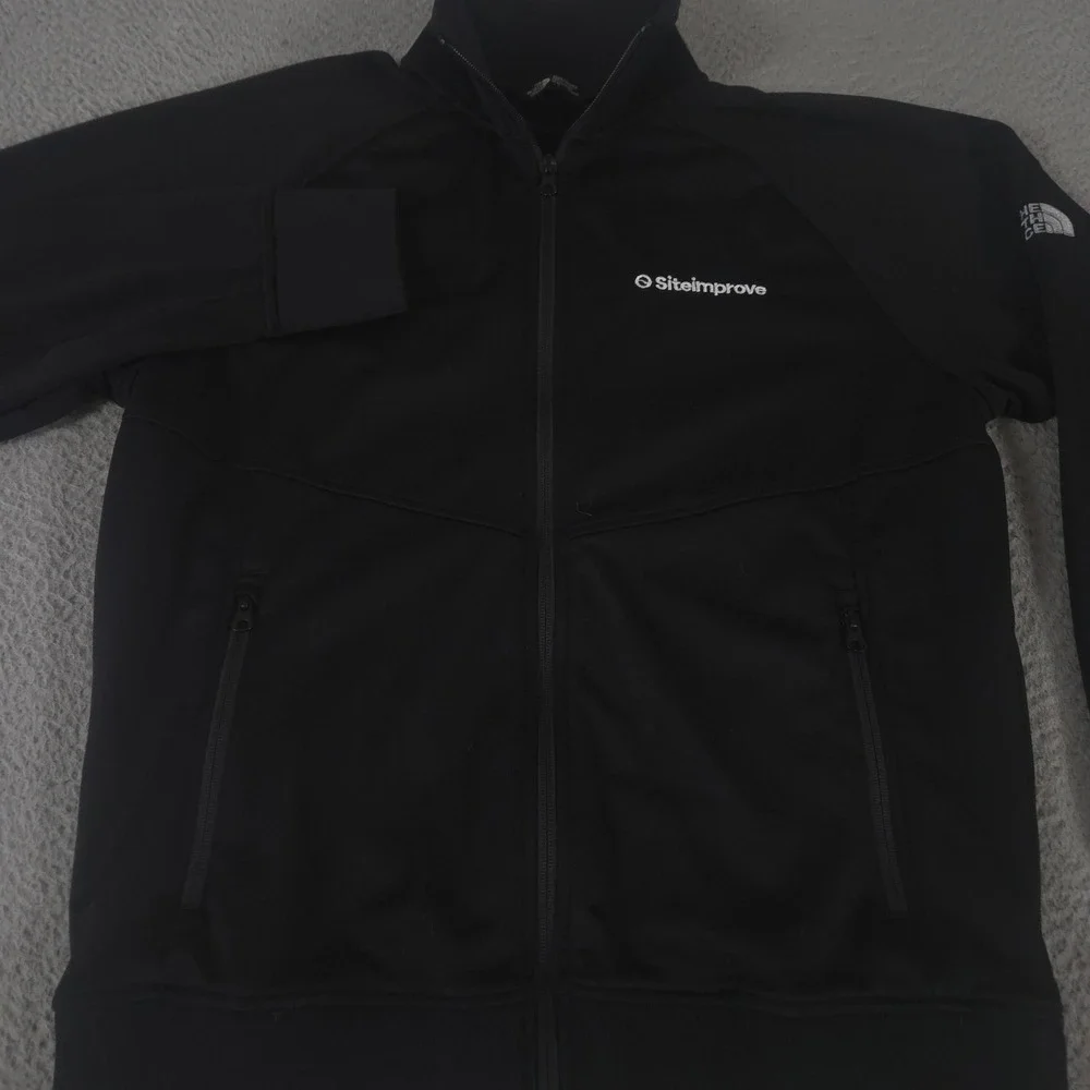 The North Face Jacket Mens Medium Black Tech Full-Zip Fleece Siteimprove Logo